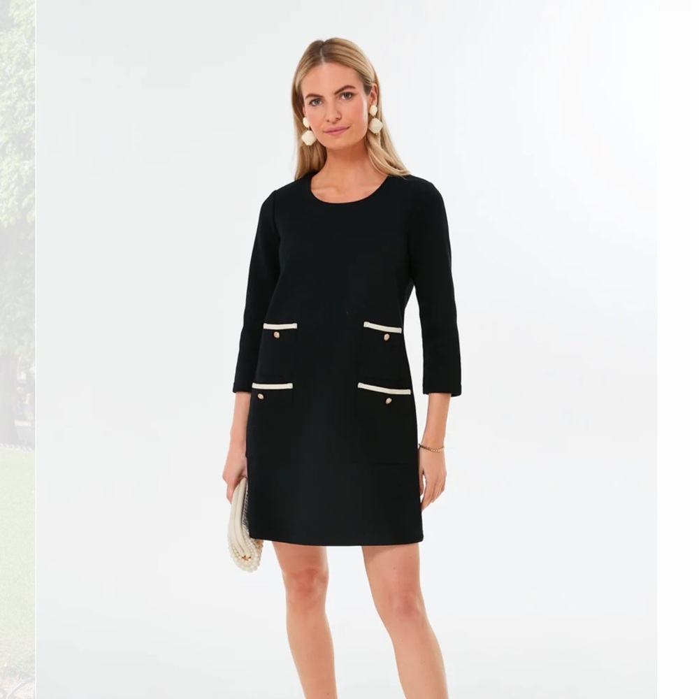 Tuckernuck Black Francoise Mod Mini Dress